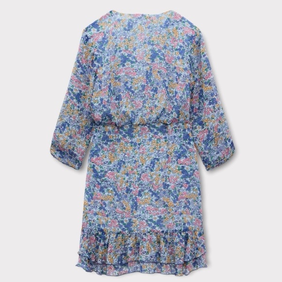 Zara Floral Print Dress with Ruffle, NWT - Picture 2 of 3